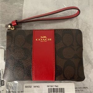 NWT Coach Wristlet zip coin